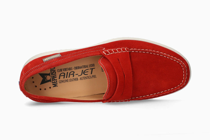 Mephisto Titouan Mocassin Burnt Orange Top