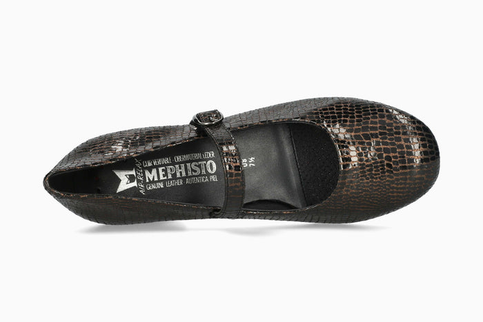Mephisto Topaze Women's Heeled Shoe Bronze Top