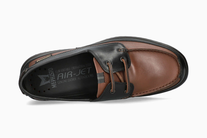 Mephisto Trevis Boat Shoe Chestnut Top