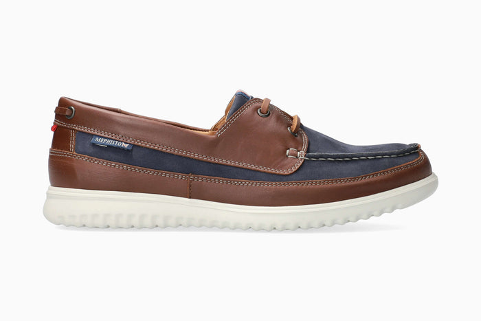 Mephisto Trevis Boat Shoe Navy