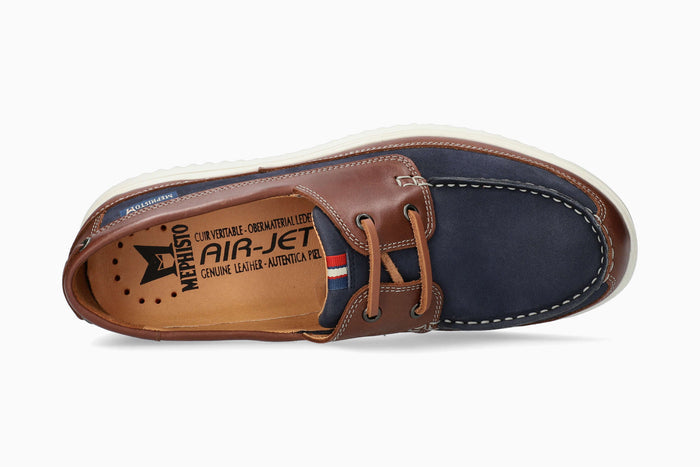 Mephisto Trevis Boat Shoe Navy Top