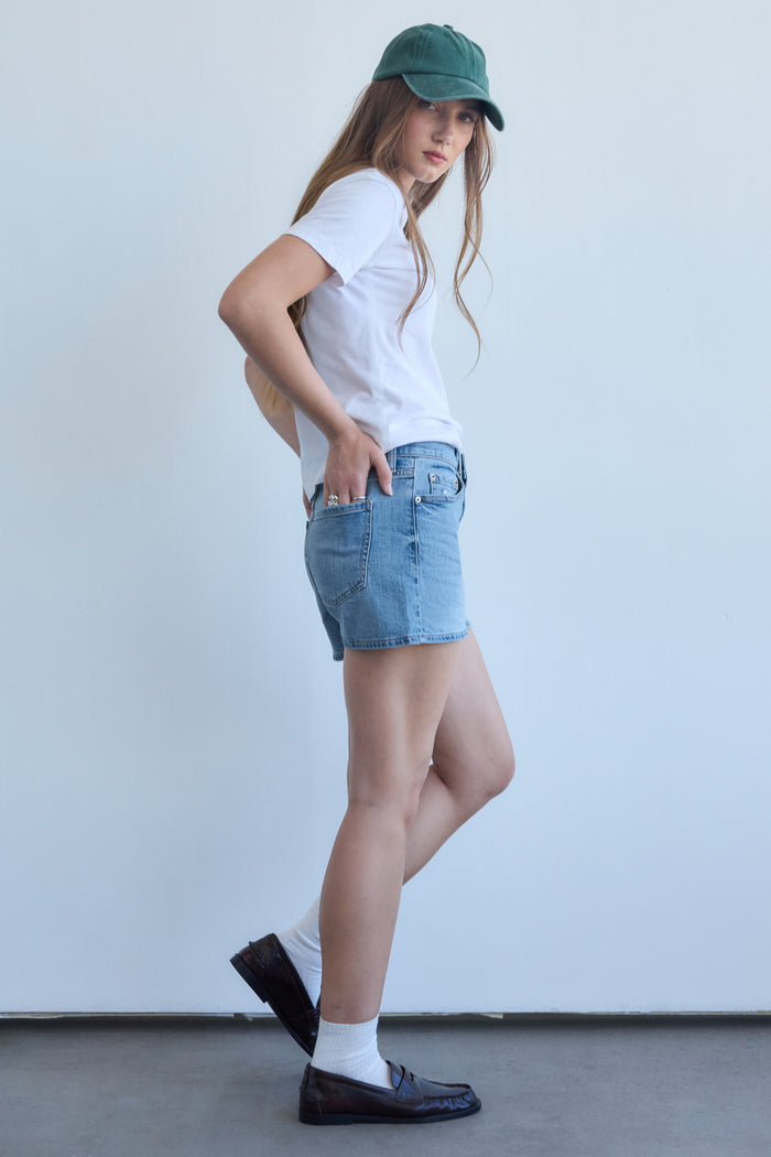 Troublemaker High Rise Short in Marina Vintage