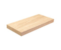 A rectangular Ulin 24″ Shelf in a white oak finish, displayed against a white background. This modern floating shelf combines style and versatility, making it a perfect addition to any space.