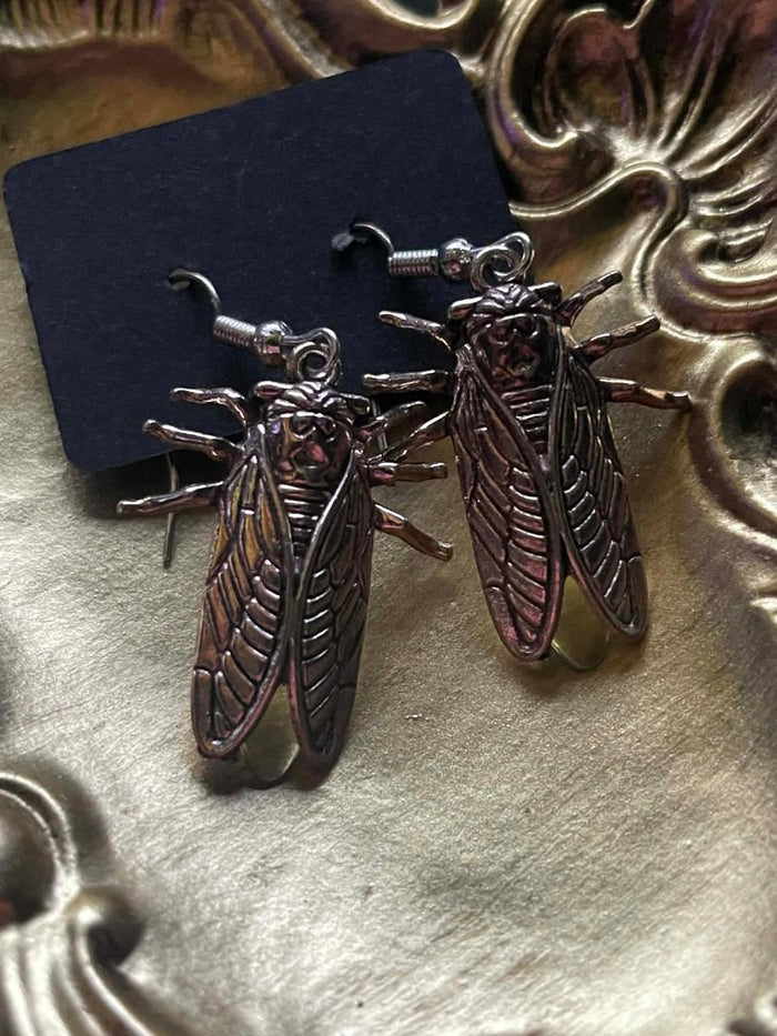 Uranium Glass (Firefly) Earrings | UV Glowing Bug Jewelry | One Pair