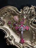 Uranium Glass Rosary | Catholic Crucifix | 59 Beads | UV Glowing