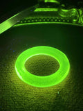 Uranium Glass Round Ring | UV Glowing | Custom Sizes O-Ring Jewelry