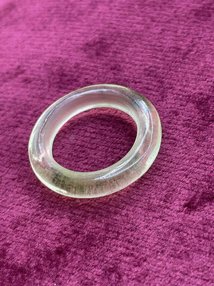 Uranium Glass Round Ring | UV Glowing | Custom Sizes O-Ring Jewelry