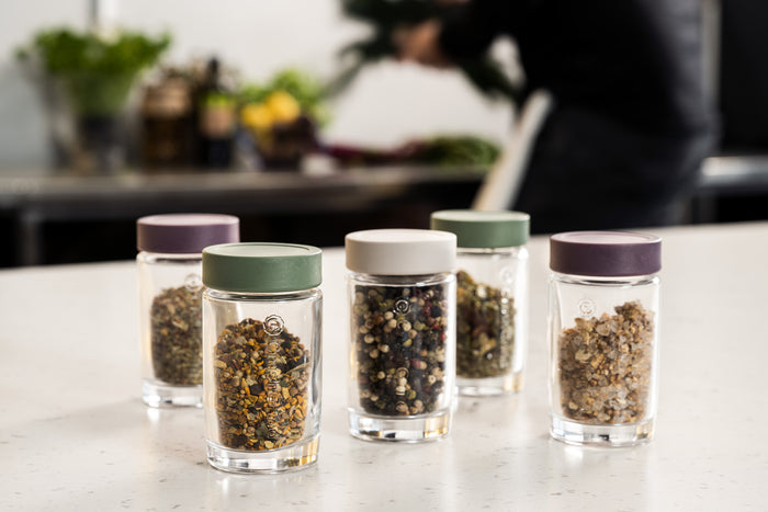 Vaasa spice jar set, off-white