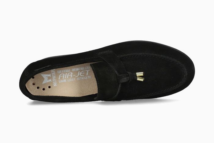 Mephisto Women's Loafers Valenza Black Night Top