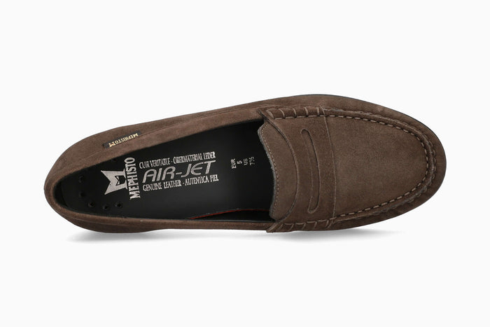 Mephisto Volga Women's Loafer Ice Brown Side Top