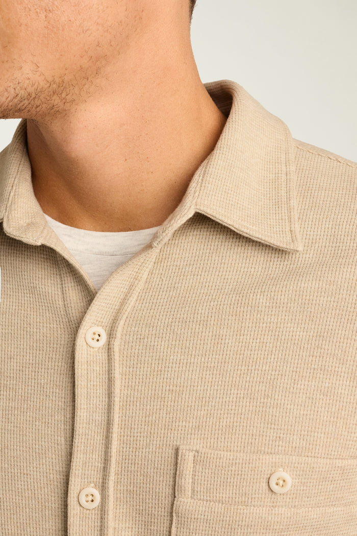 Waffle Button Down Shirt