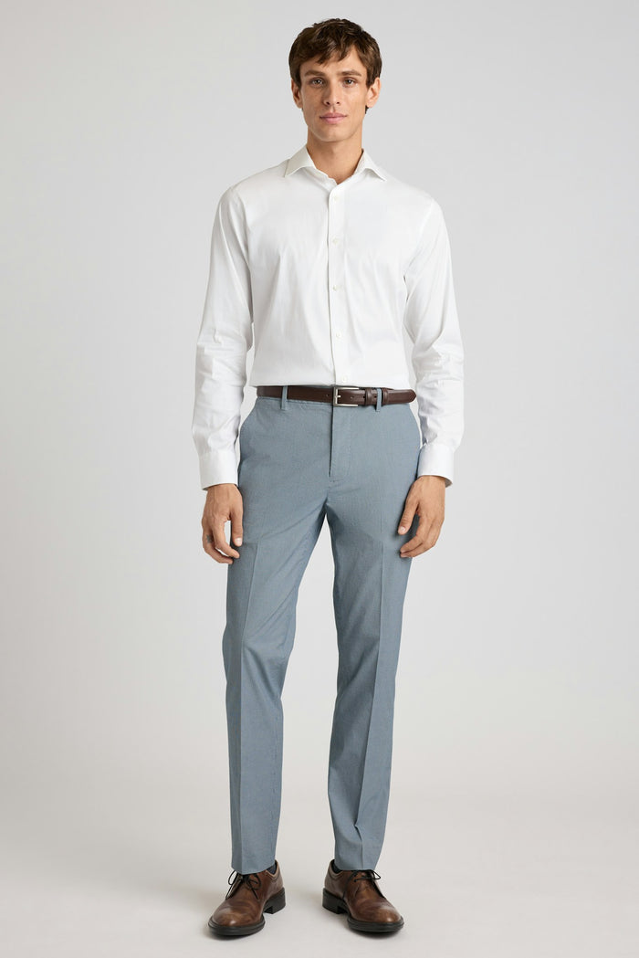 Weekday Warrior Dress Pants - wednesday blue micro houndstooth
