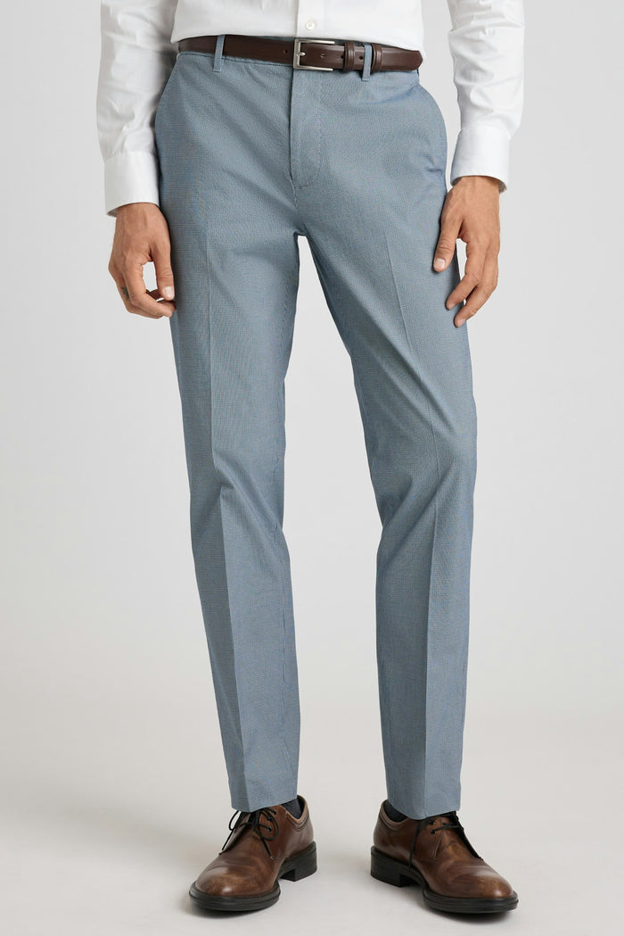 Weekday Warrior Dress Pants - wednesday blue micro houndstooth