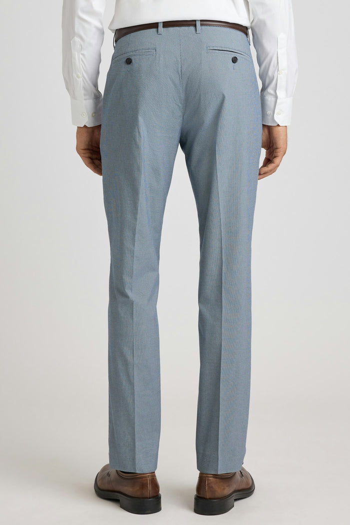 Weekday Warrior Dress Pants - wednesday blue micro houndstooth