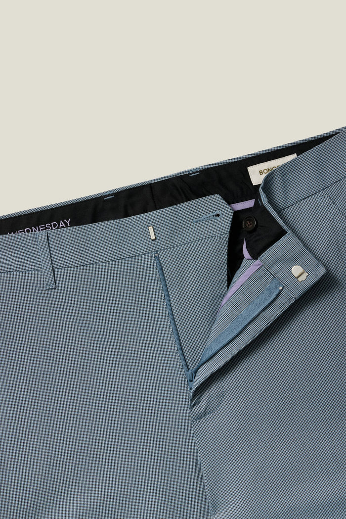 Weekday Warrior Dress Pants - wednesday blue micro houndstooth