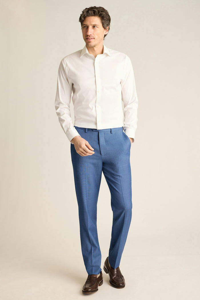Weekday Warrior Wool Dress Pant - dusty cornflower blue nailhead