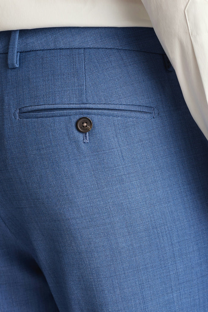 Weekday Warrior Wool Dress Pant - dusty cornflower blue nailhead