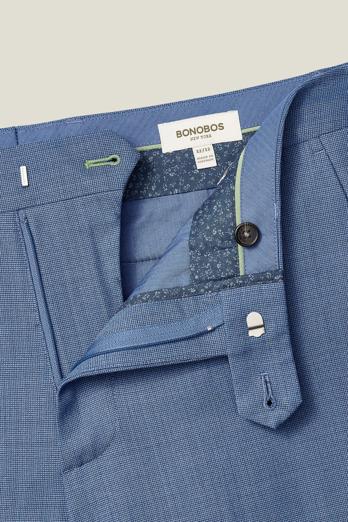 Weekday Warrior Wool Dress Pant - dusty cornflower blue nailhead