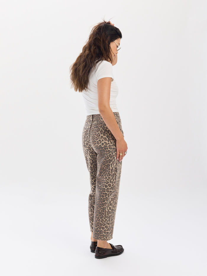 Westward High Rise Barrel Leg in Cool Cat