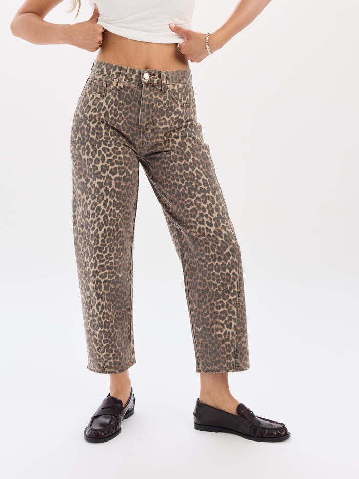 Westward High Rise Barrel Leg in Cool Cat
