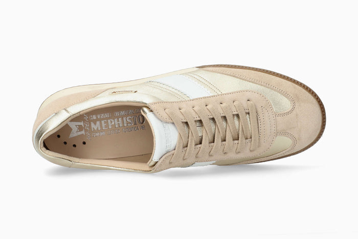 Mephisto Women's Sneaker Witney Light Sand Gold Top