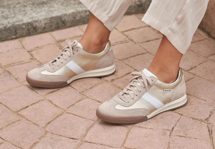 Mephisto Women's Sneaker Witney Light Sand Gold Lifestyle