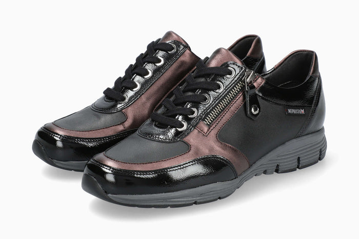 Ylona Mephisto Women's Sneakers Black Patent Side