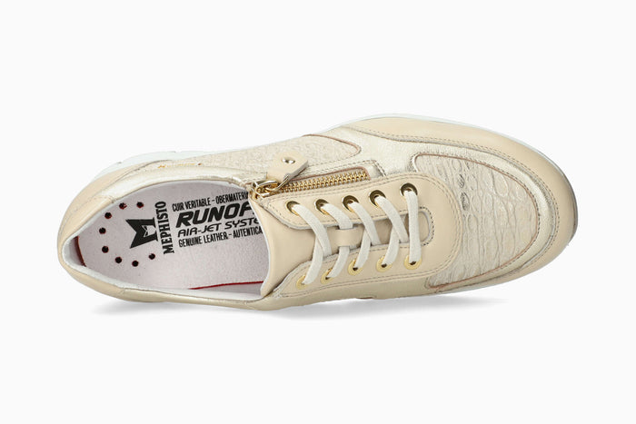 Mephisto Women's Sneaker Ylona Light Sand Tortuga Top