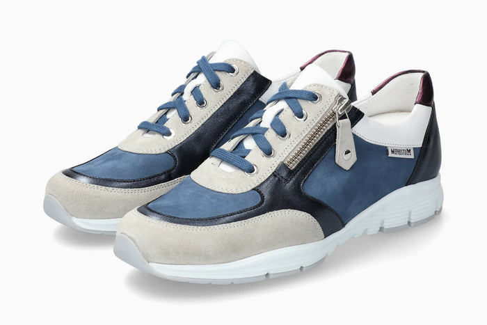 Mephisto Women's Sneaker Ylona Stone Blue