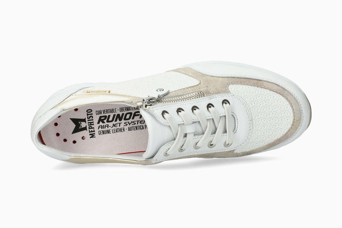 Mephisto Ylona Women's Sneaker White/Gold Top